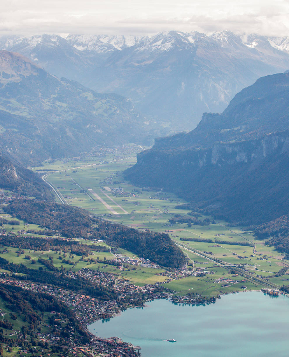 Blick auf Brienzersee, Brienz Richtung Meiringen BE