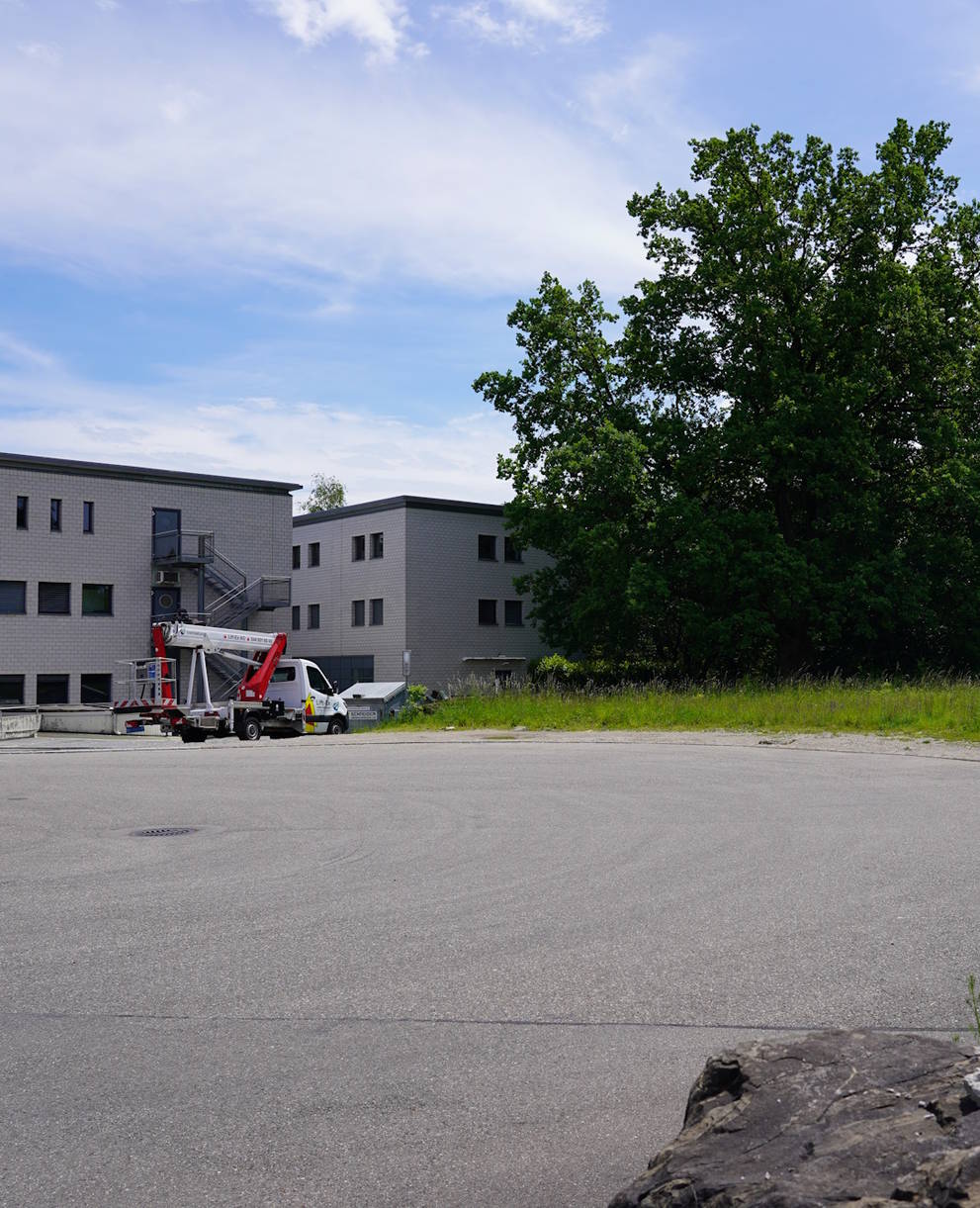 Das versiegelte Industriegelände angrenzend an das Chrutzelried verhindert, dass das Schutzgebiet genügend Wasser erhält.